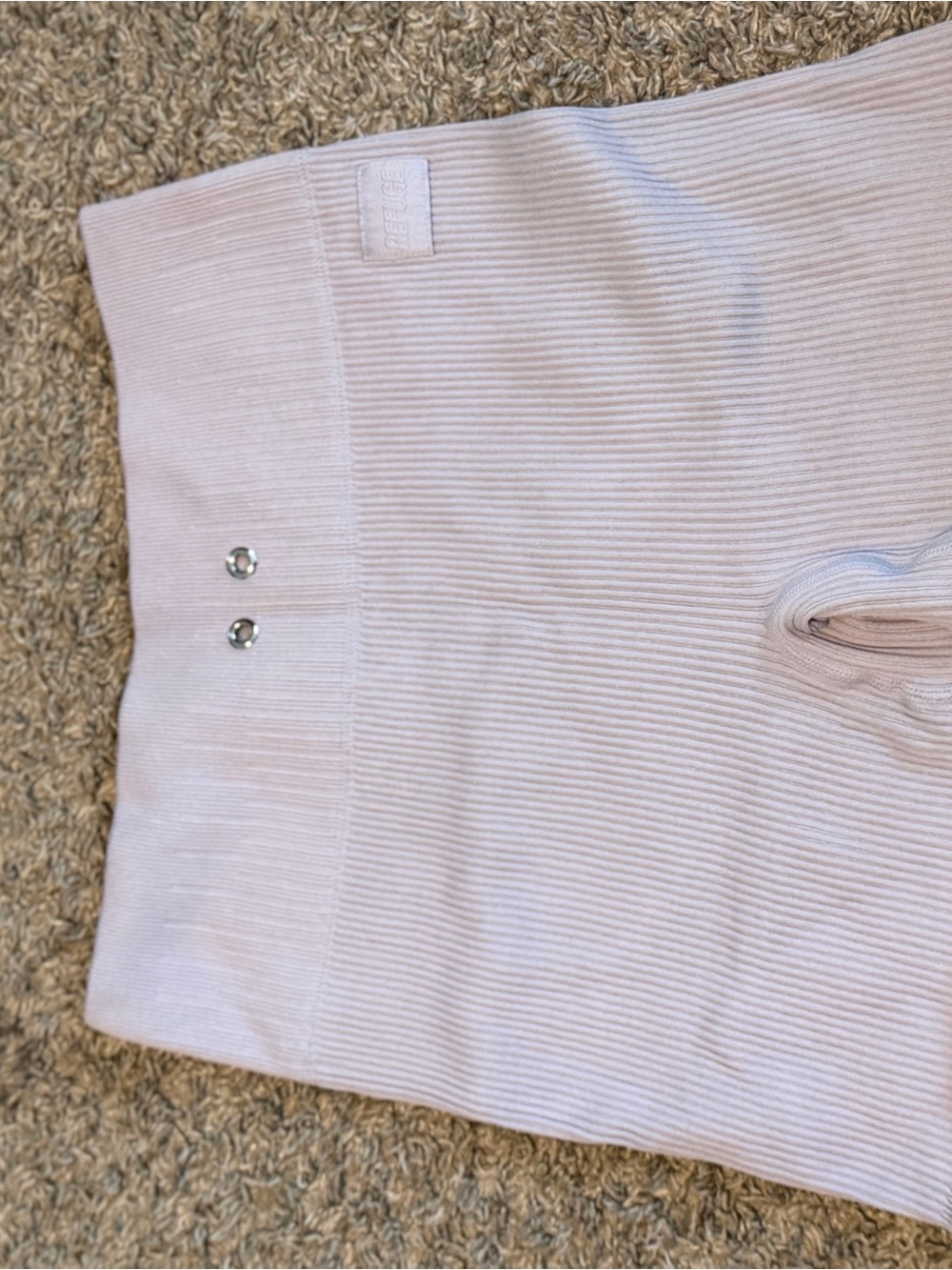Light Purple Ribbed High Waisted Activewear Shorts Size M